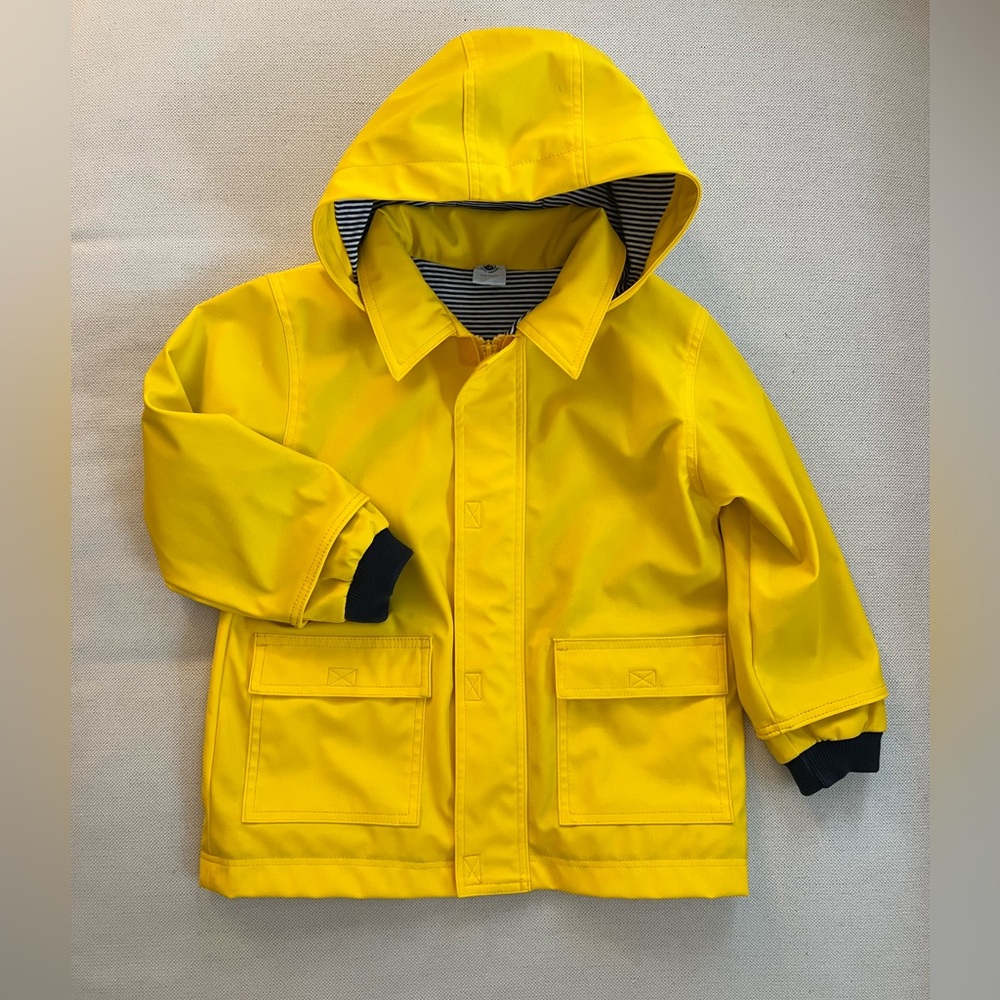 Petit Bateau Bright Yellow Kids Raincoat - 36M/3T Boy or Girl